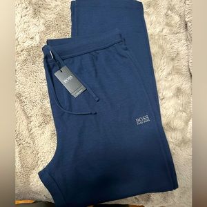 NWT- HUGO BOSS WAFFLE PAJAMA BOTTOMS WITH LOGO EMBROIDERY SIZE XXL
